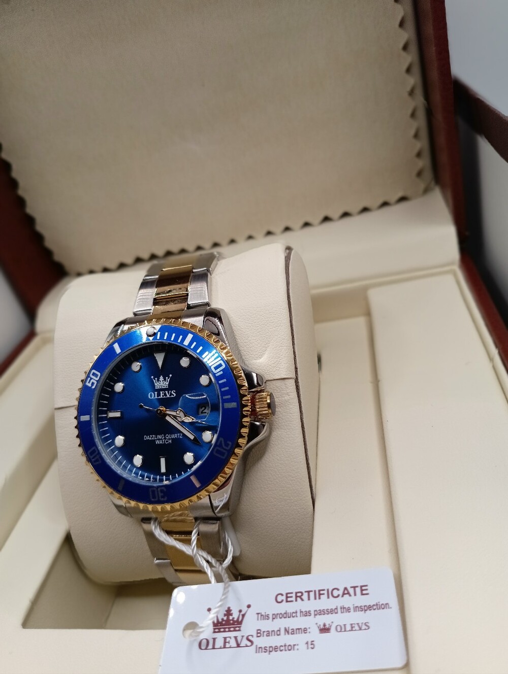 Olevs Two Tone Waterproof Bluesy Style Watch New